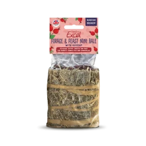 Excel Forage & Feast Mini Bale with Rosehip